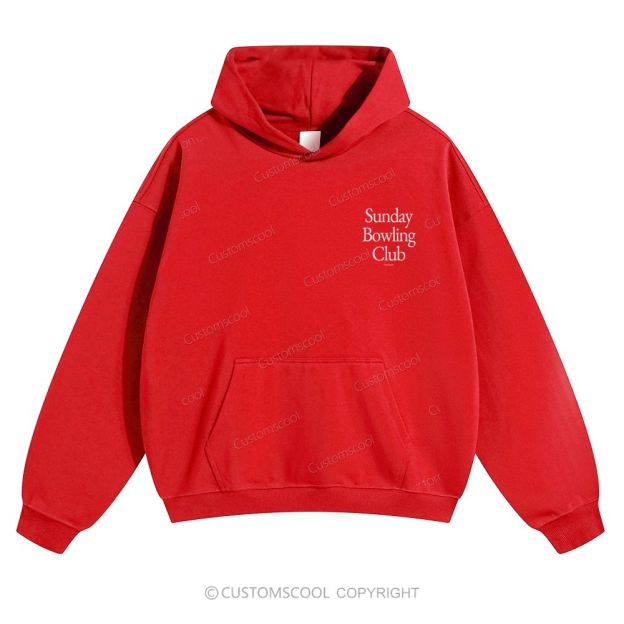 Sunday Bowling Club Solid Color Hoodie Customscool