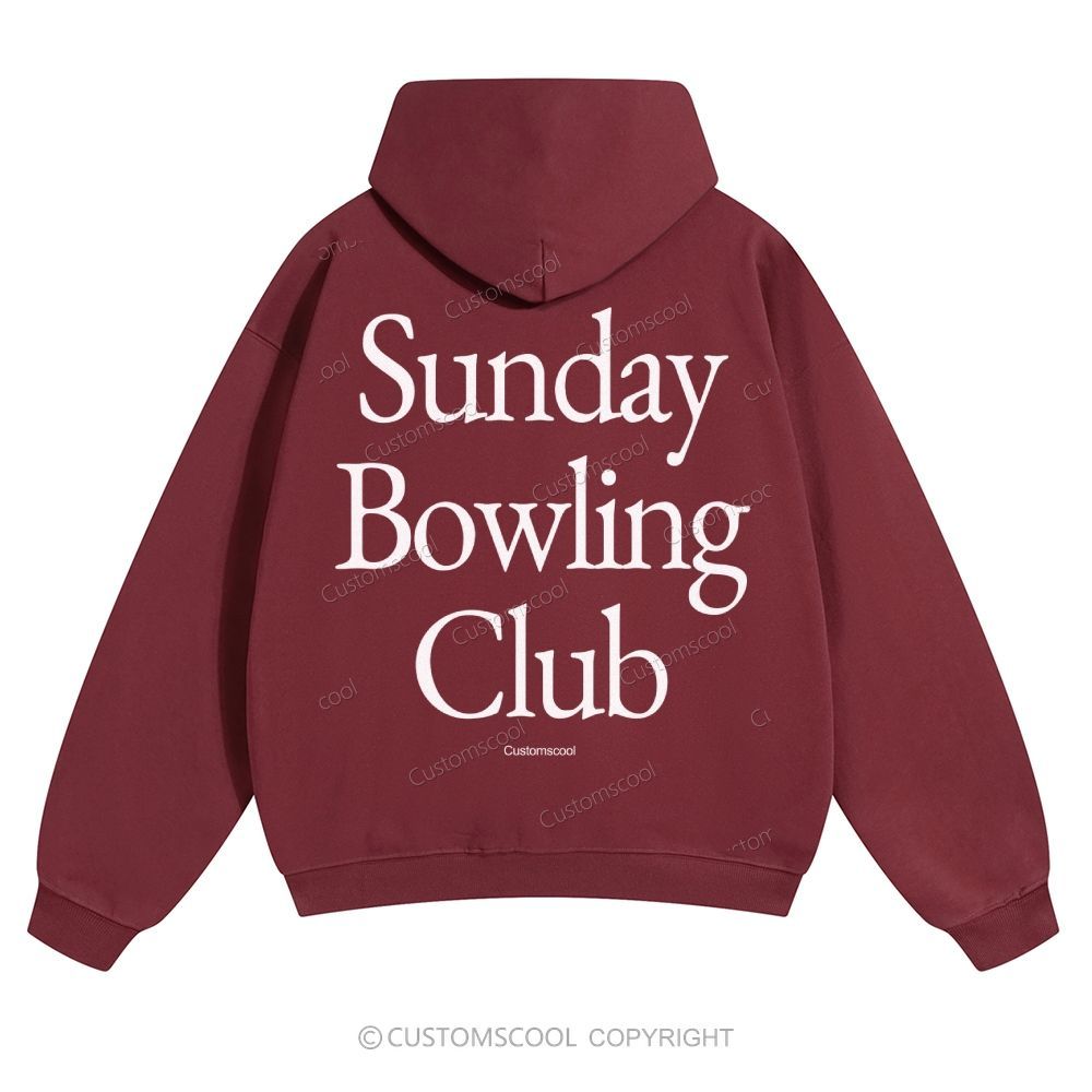 Sunday Bowling Club Solid Color Hoodie Customscool