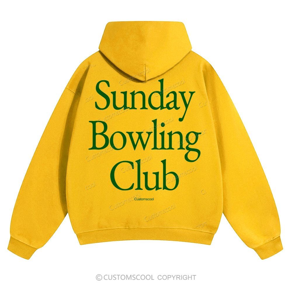 Sunday Bowling Club Solid Color Hoodie Customscool