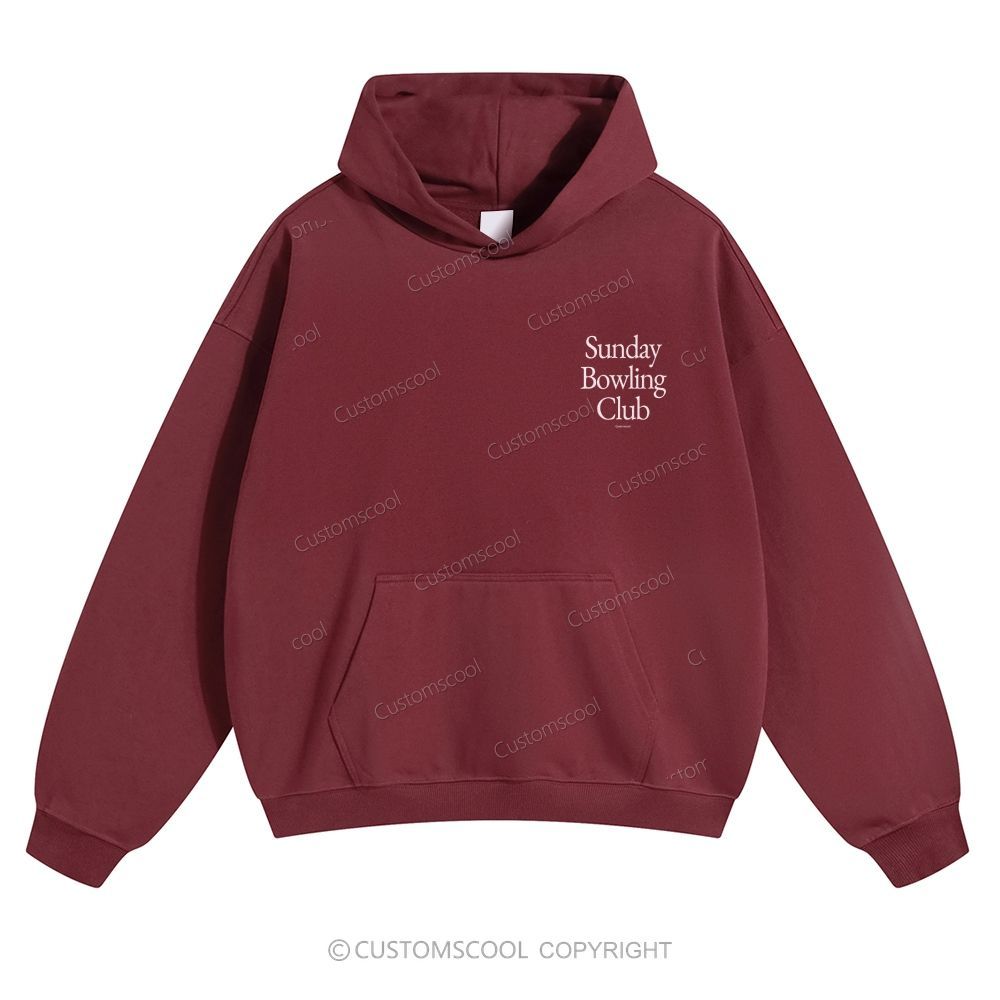 Sunday Bowling Club Solid Color Hoodie Customscool