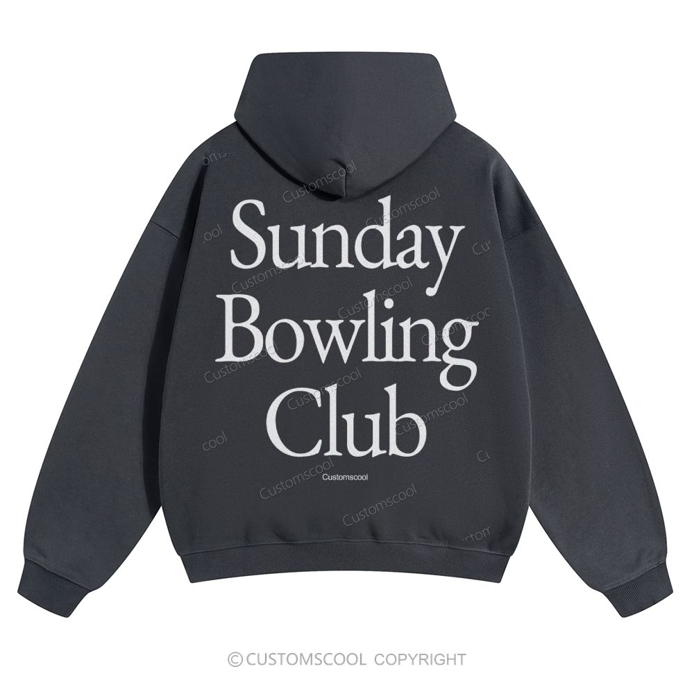 Sunday Bowling Club Solid Color Hoodie Customscool