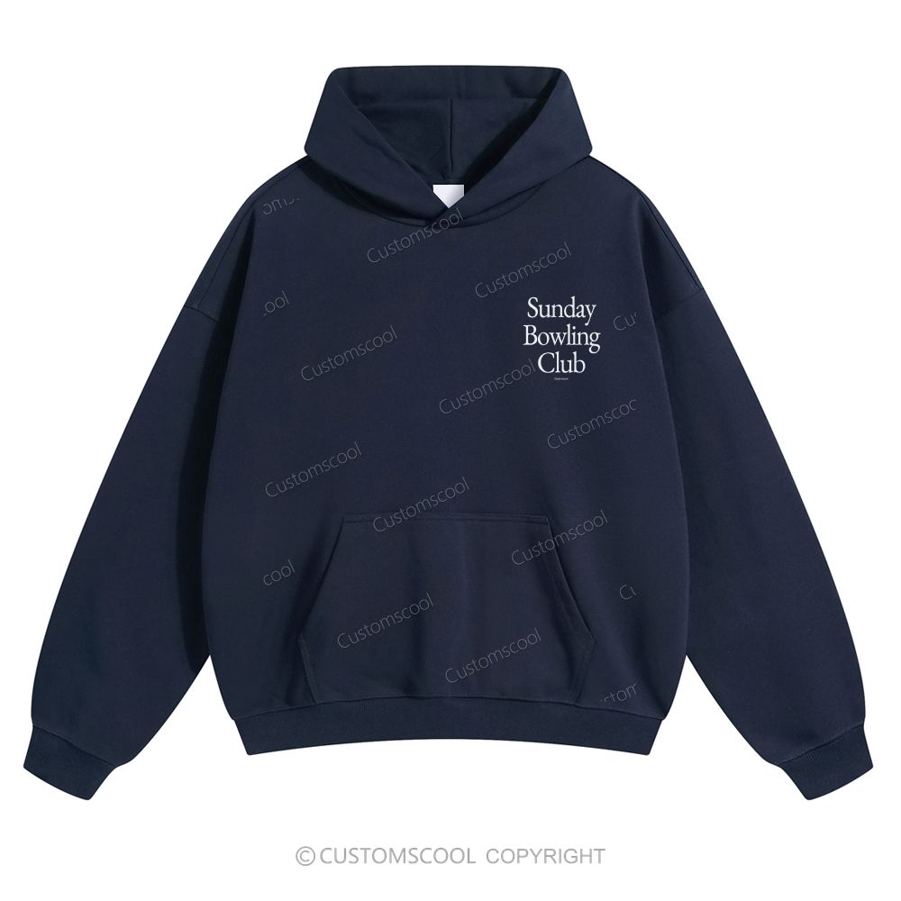 Sunday Bowling Club Solid Color Hoodie Customscool