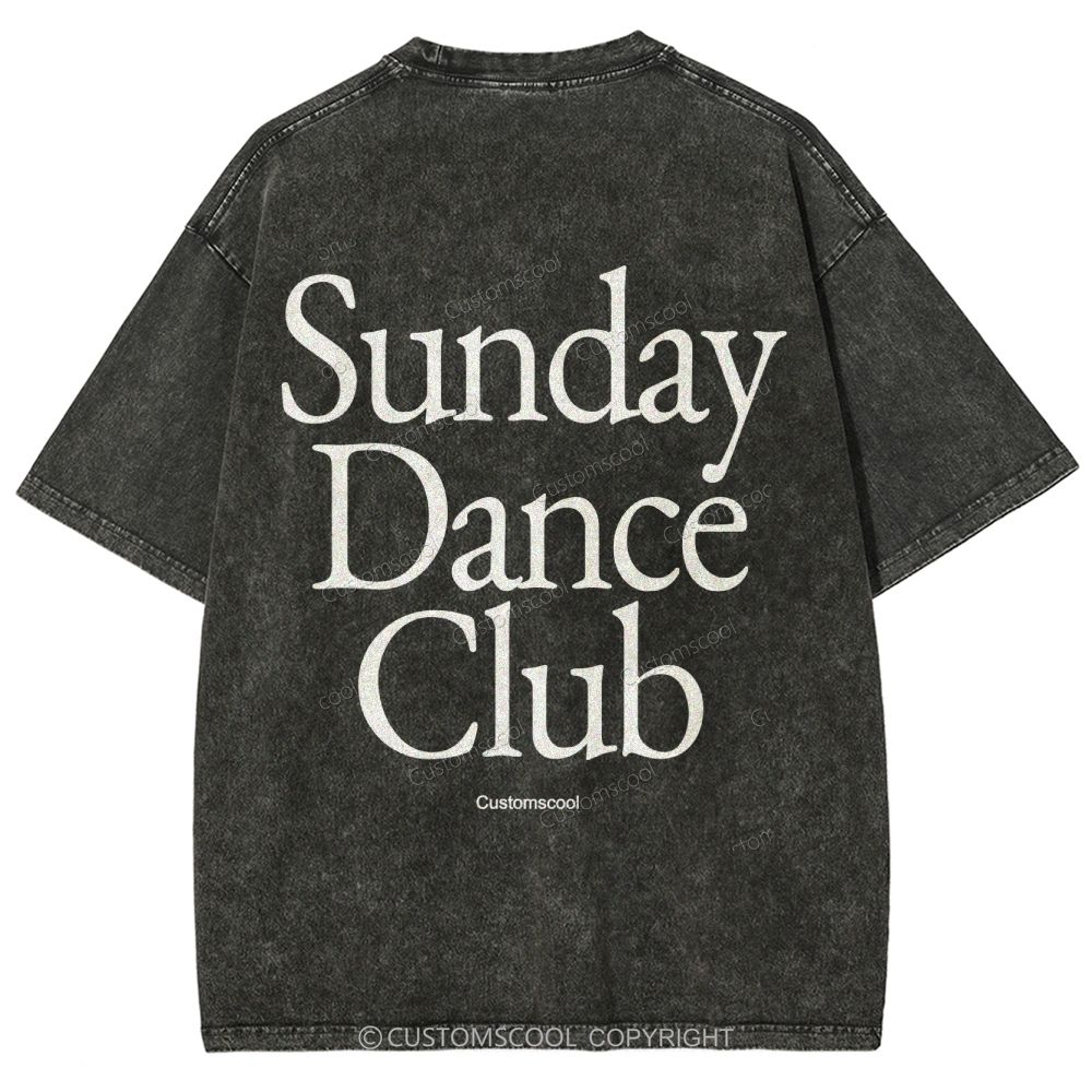 Customizable Text Club Unisex Fit Washed T-Shirt Customsool