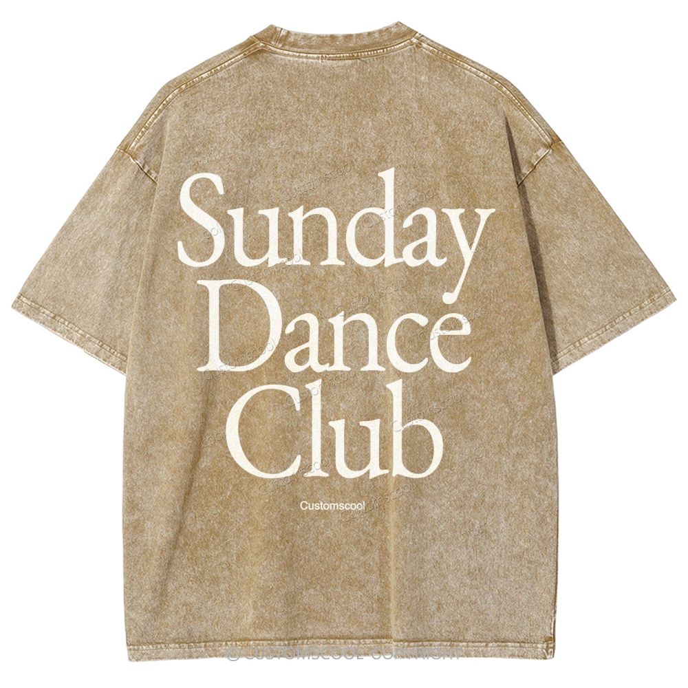 Customizable Text Club Unisex Fit Washed T-Shirt Customsool