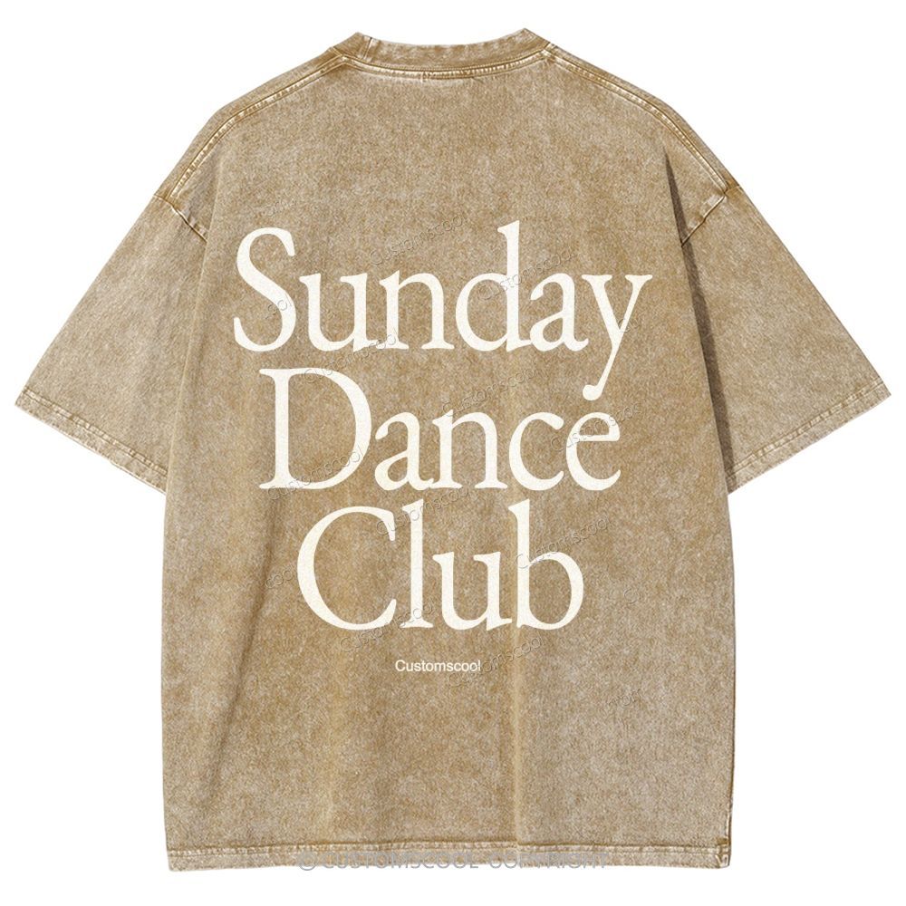 Customizable Text Club Unisex Fit Washed T-Shirt Customsool