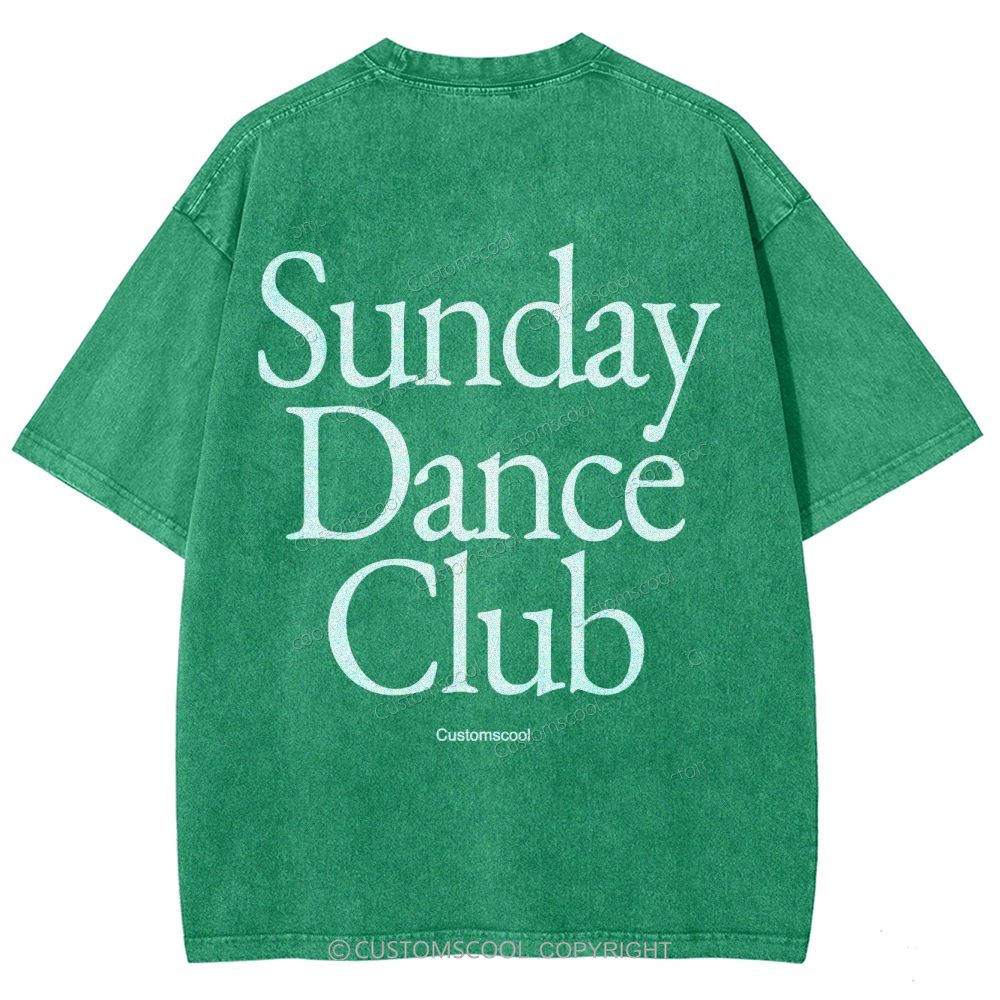 Customizable Text Club Unisex Fit Washed T-Shirt Customsool