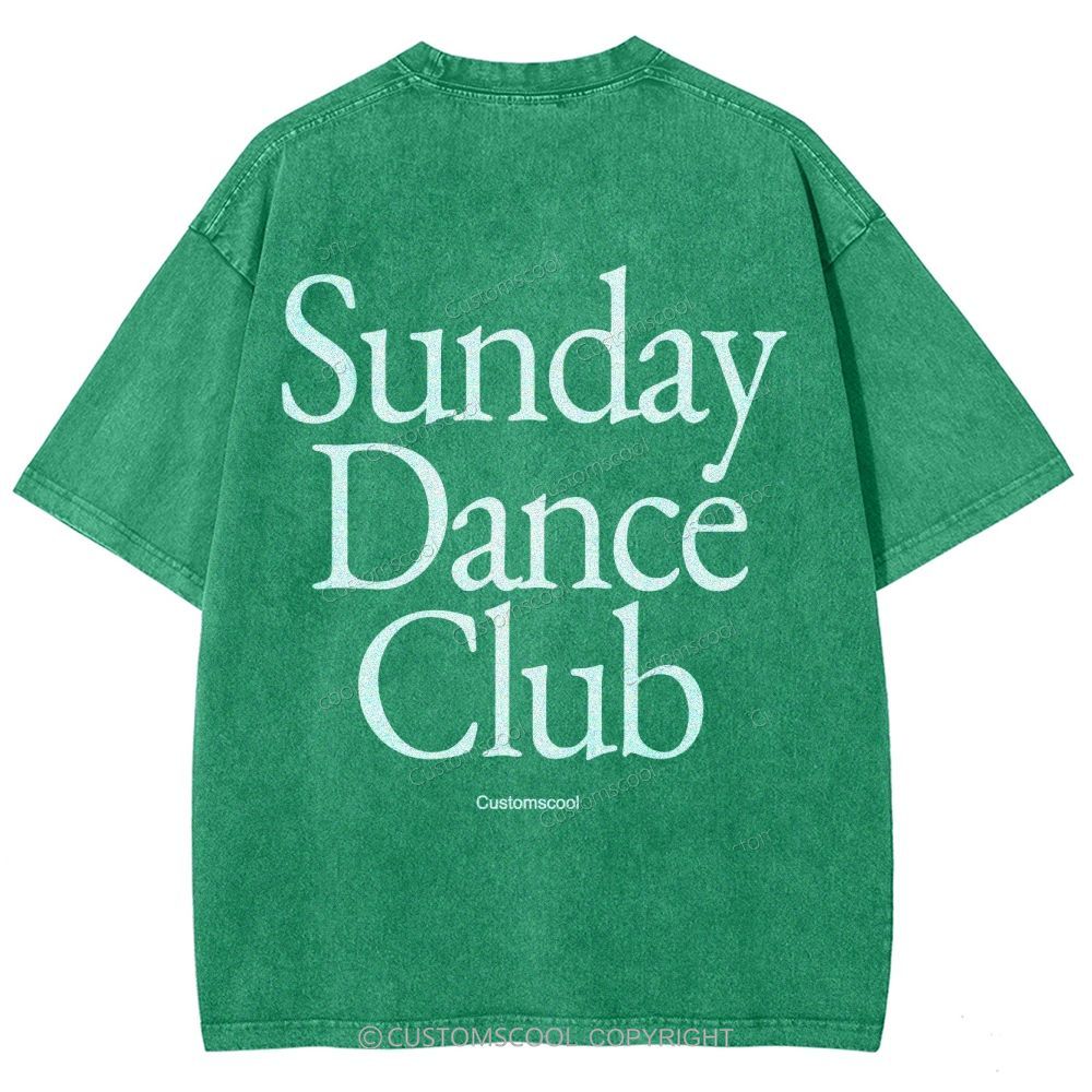 Customizable Text Club Unisex Fit Washed T-Shirt Customsool
