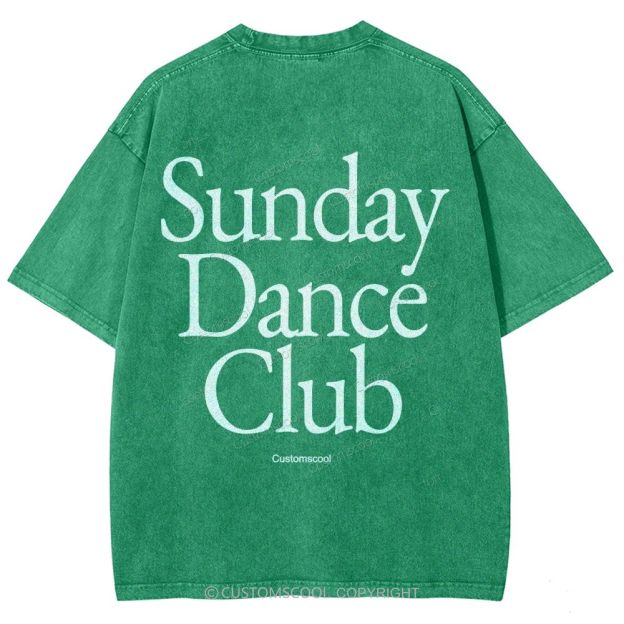 Customizable Text Club Unisex Fit Washed T-Shirt Customsool