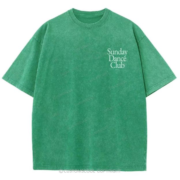 Customizable Text Club Unisex Fit Washed T-Shirt Customsool