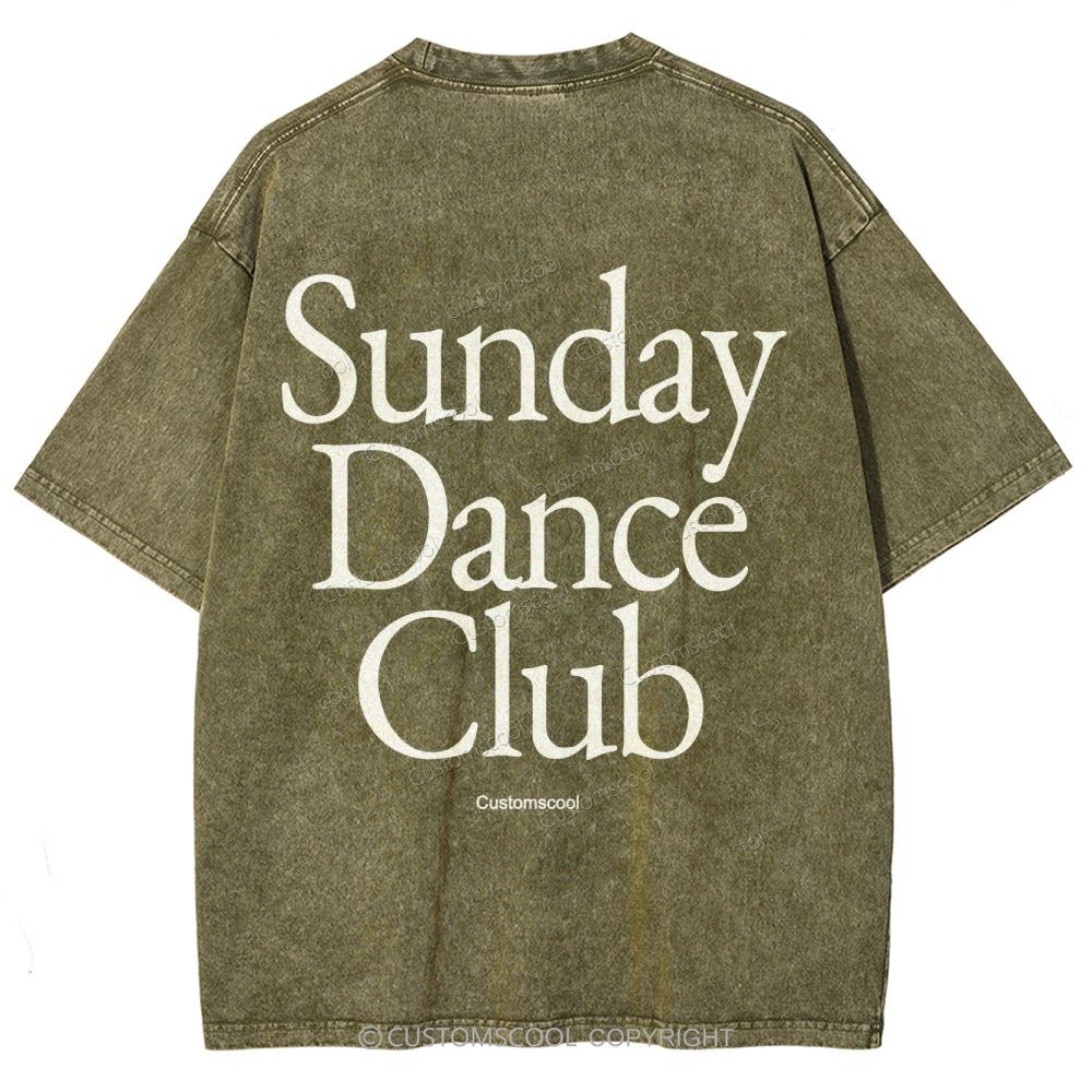 Customizable Text Club Unisex Fit Washed T-Shirt Customsool