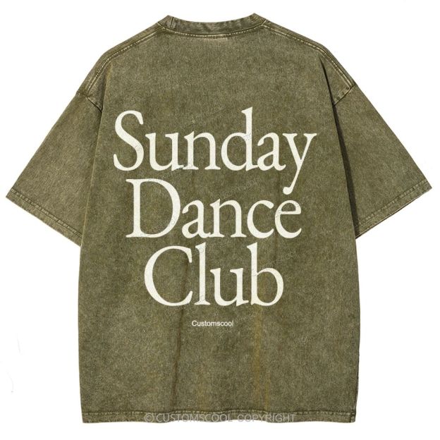Customizable Text Club Unisex Fit Washed T-Shirt Customsool