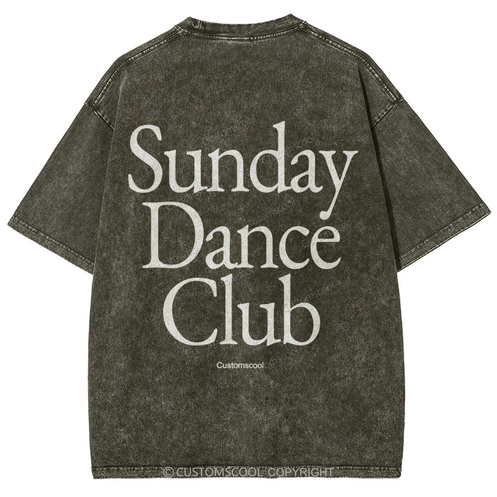 Customizable Text Club Unisex Fit Washed T-Shirt Customsool