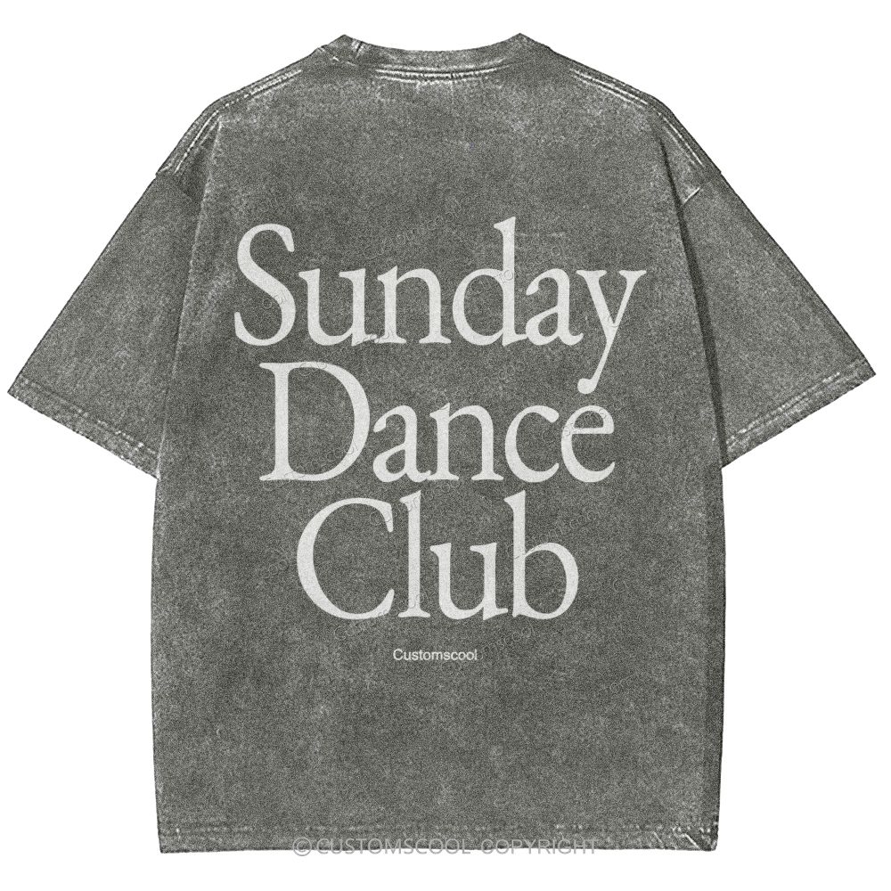 Customizable Text Club Unisex Fit Washed T-Shirt Customsool