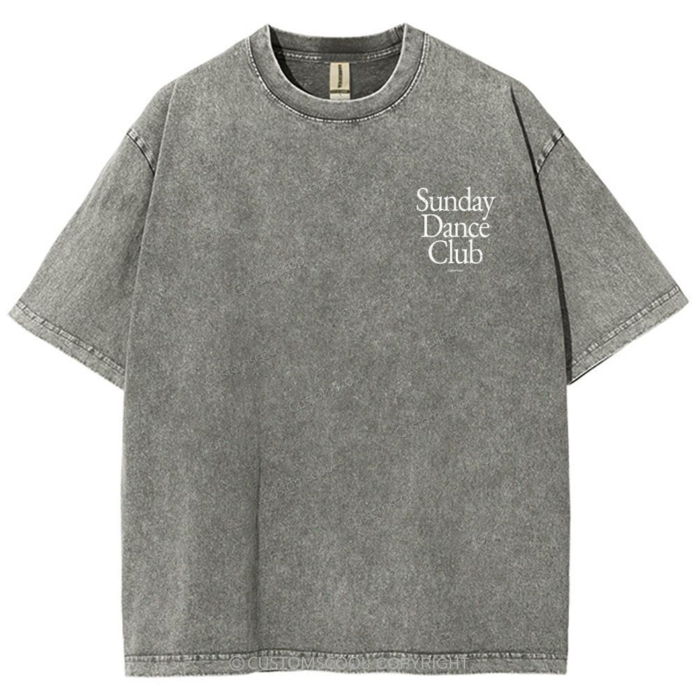 Customizable Text Club Unisex Fit Washed T-Shirt Customsool