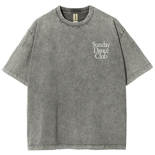 Customizable Text Club Unisex Fit Washed T-Shirt Customsool