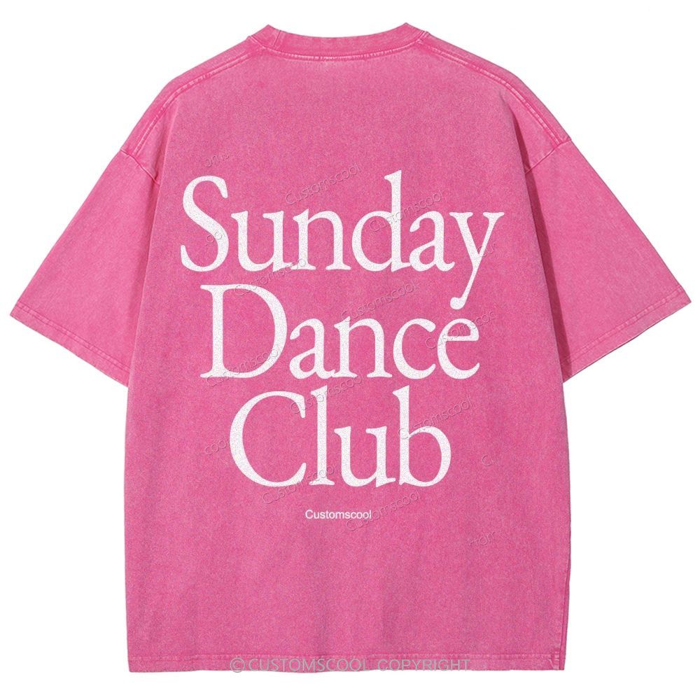 Customizable Text Club Unisex Fit Washed T-Shirt Customsool