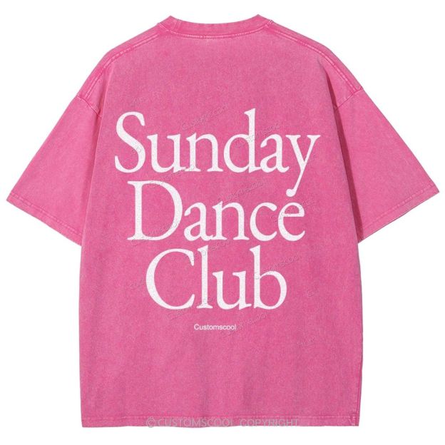 Customizable Text Club Unisex Fit Washed T-Shirt Customsool