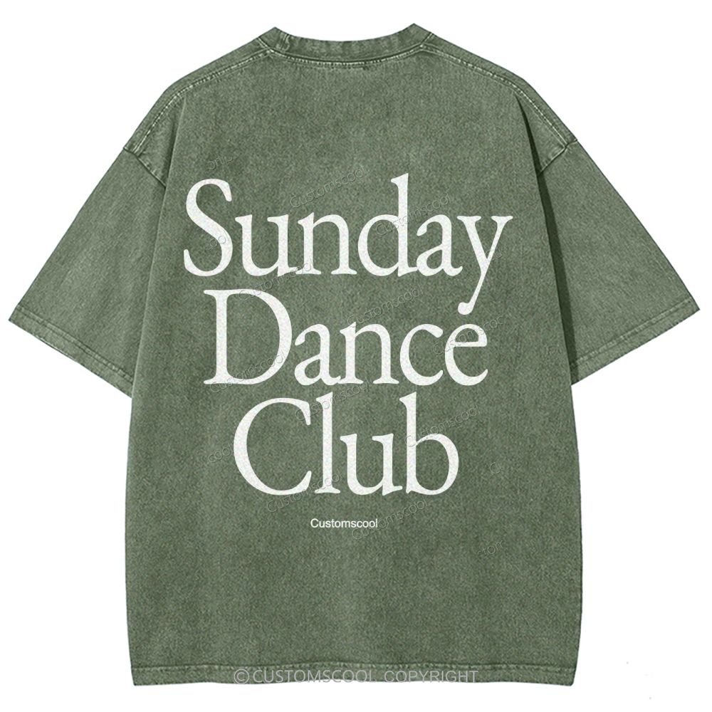 Customizable Text Club Unisex Fit Washed T-Shirt Customsool