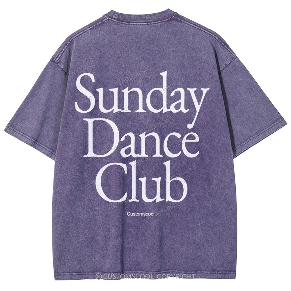 Customizable Text Club Unisex Fit Washed T-Shirt Customsool