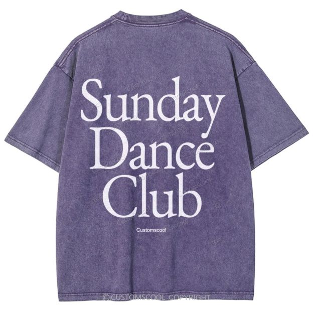 Customizable Text Club Unisex Fit Washed T-Shirt Customsool