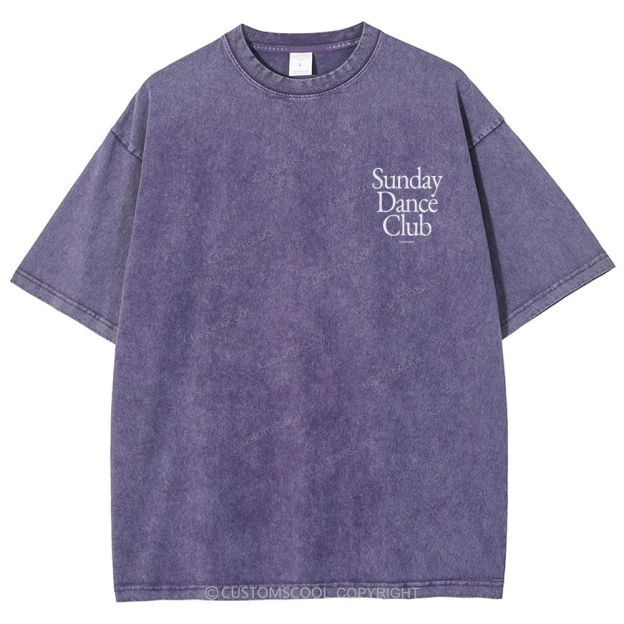 Customizable Text Club Unisex Fit Washed T-Shirt Customsool