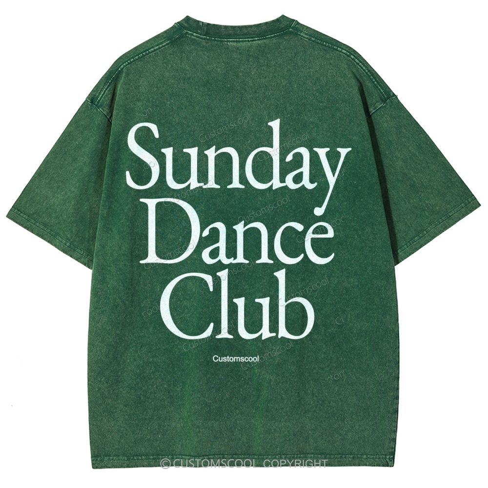 Customizable Text Club Unisex Fit Washed T-Shirt Customsool
