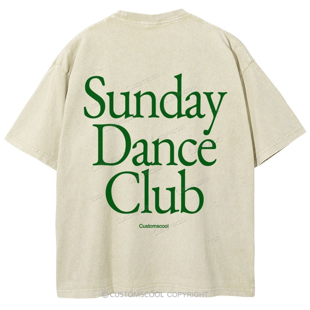 Customizable Text Club Unisex Fit Washed T-Shirt