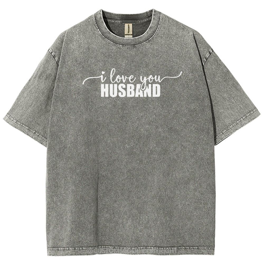 Husband Unisex Fit Washed T-Shirt