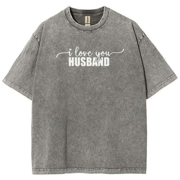 Husband Unisex Fit Washed T-Shirt
