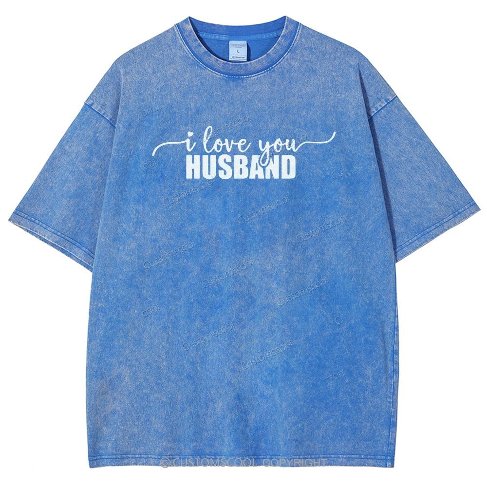 Husband Unisex Fit Washed T-Shirt