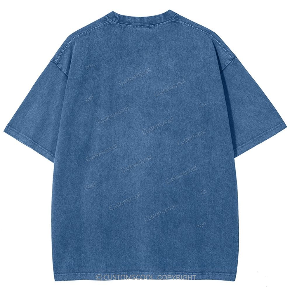 Vintage Addcustom Date Photo Unisex Fit Washed T-Shirt Customscool