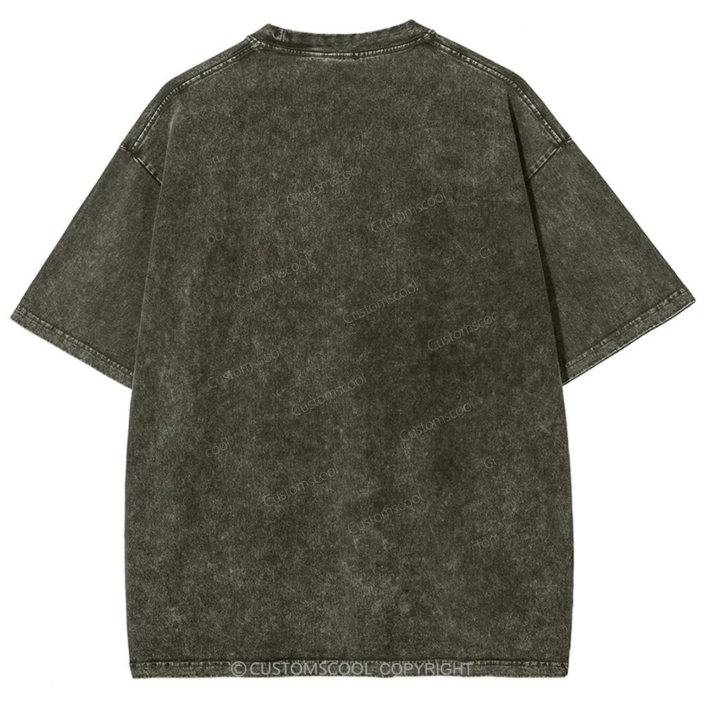 Vintage Addcustom Date Photo Unisex Fit Washed T-Shirt Customscool