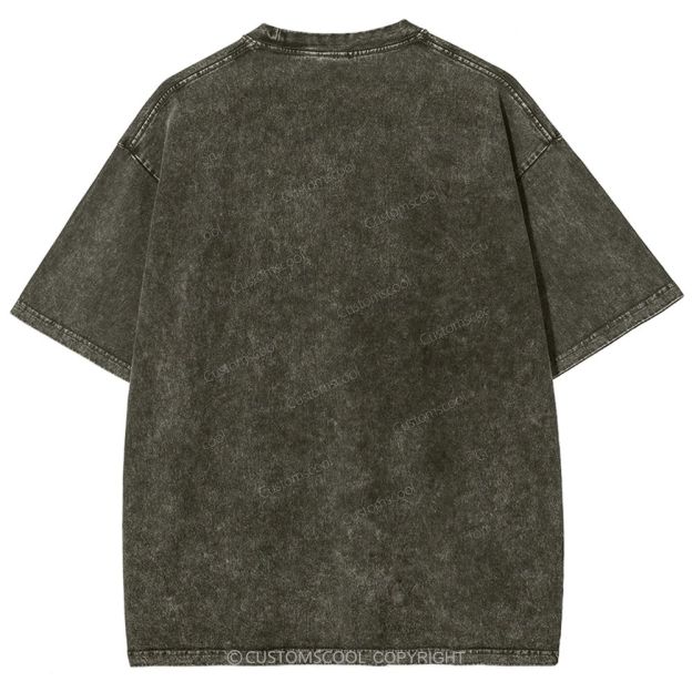 Vintage Addcustom Date Photo Unisex Fit Washed T-Shirt Customscool