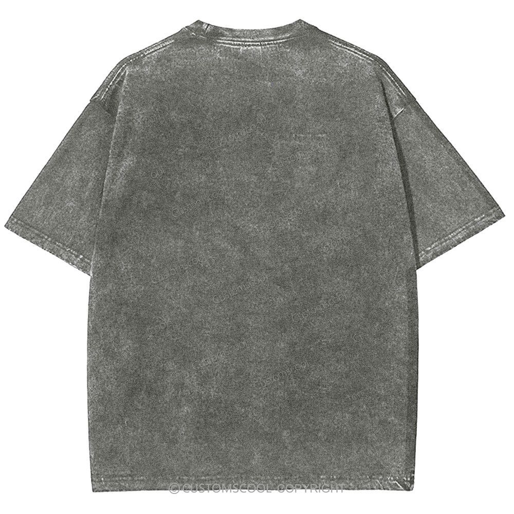 Vintage Addcustom Date Photo Unisex Fit Washed T-Shirt Customscool
