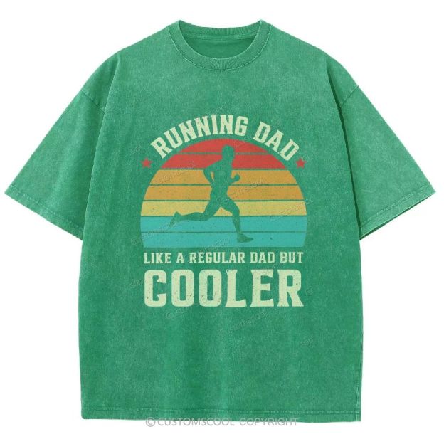 Running Dad Like A Regular Dad But Cooler Unisex Fit Washed T-Shirt
