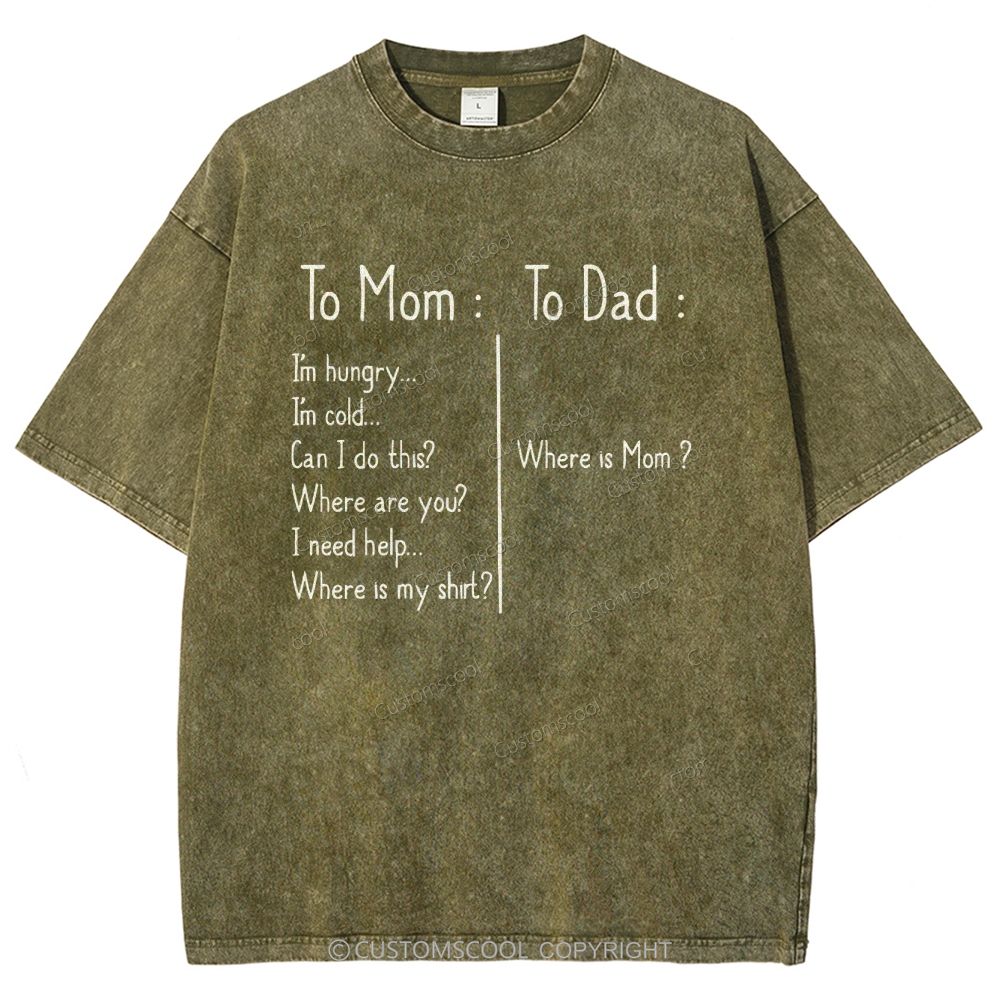 To Mom Unisex Fit Washed T-Shirt Mother's Day Gift Customscool