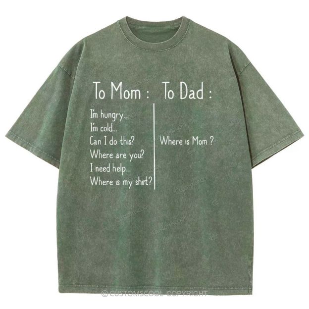 To Mom Unisex Fit Washed T-Shirt Mother's Day Gift Customscool