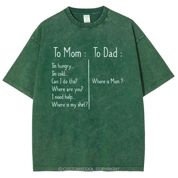 To Mom Unisex Fit Washed T-Shirt Mother's Day Gift Customscool