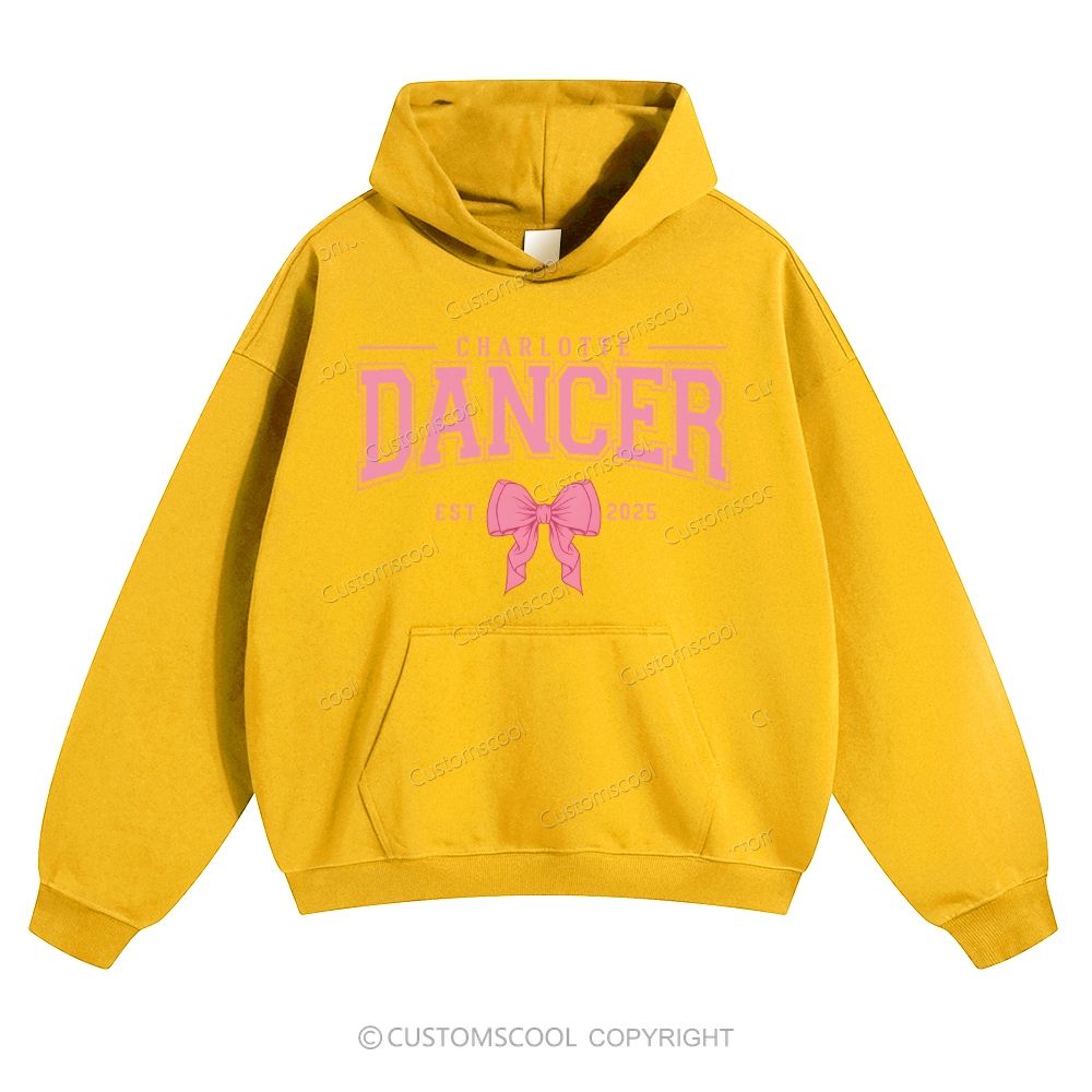 Dance Coquette Bow  Addcustom Date Solid Color Hoodie