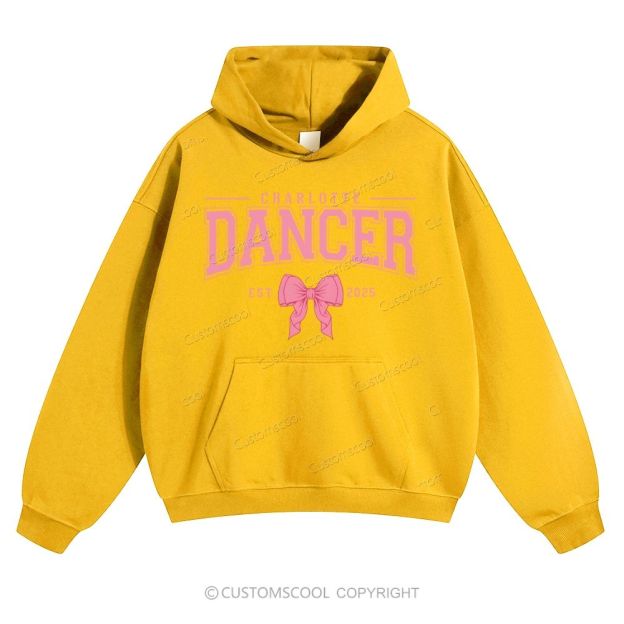 Dance Coquette Bow  Addcustom Date Solid Color Hoodie