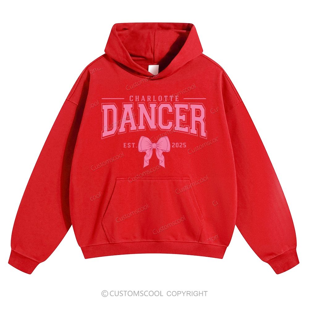 Dance Coquette Bow  Addcustom Date Solid Color Hoodie