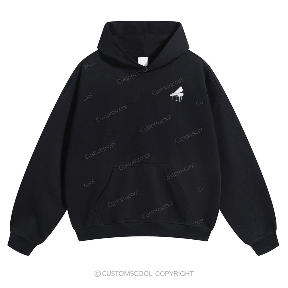 Concert Pianist Solid Color Hoodie Customscool