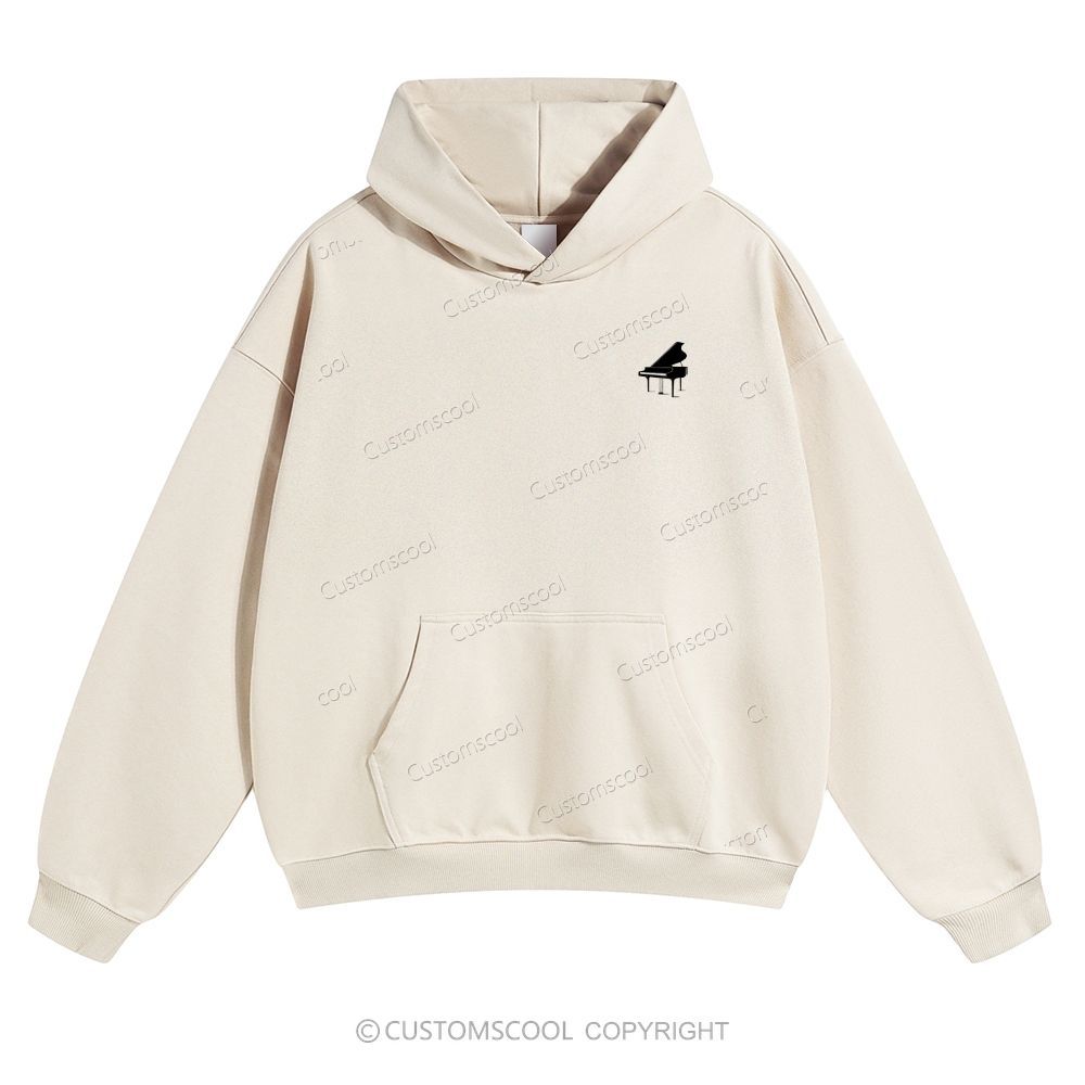 Concert Pianist Solid Color Hoodie Customscool