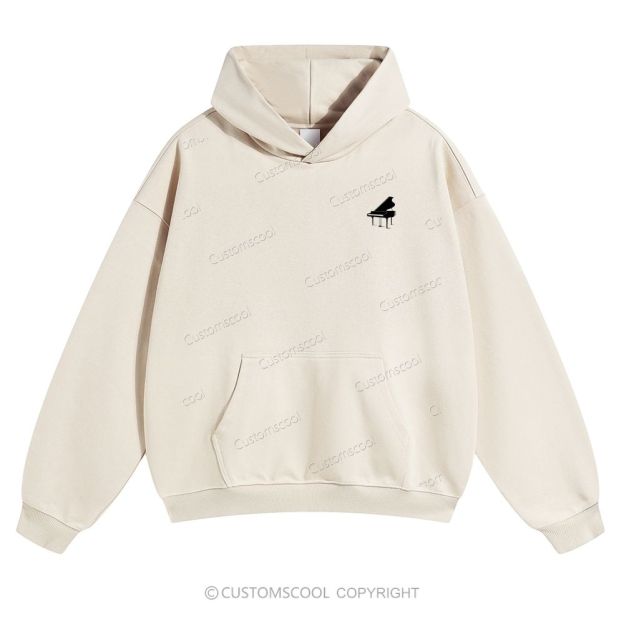 Concert Pianist Solid Color Hoodie Customscool