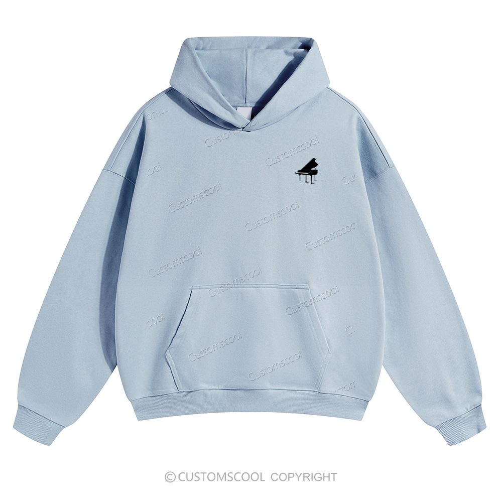 Concert Pianist Solid Color Hoodie Customscool