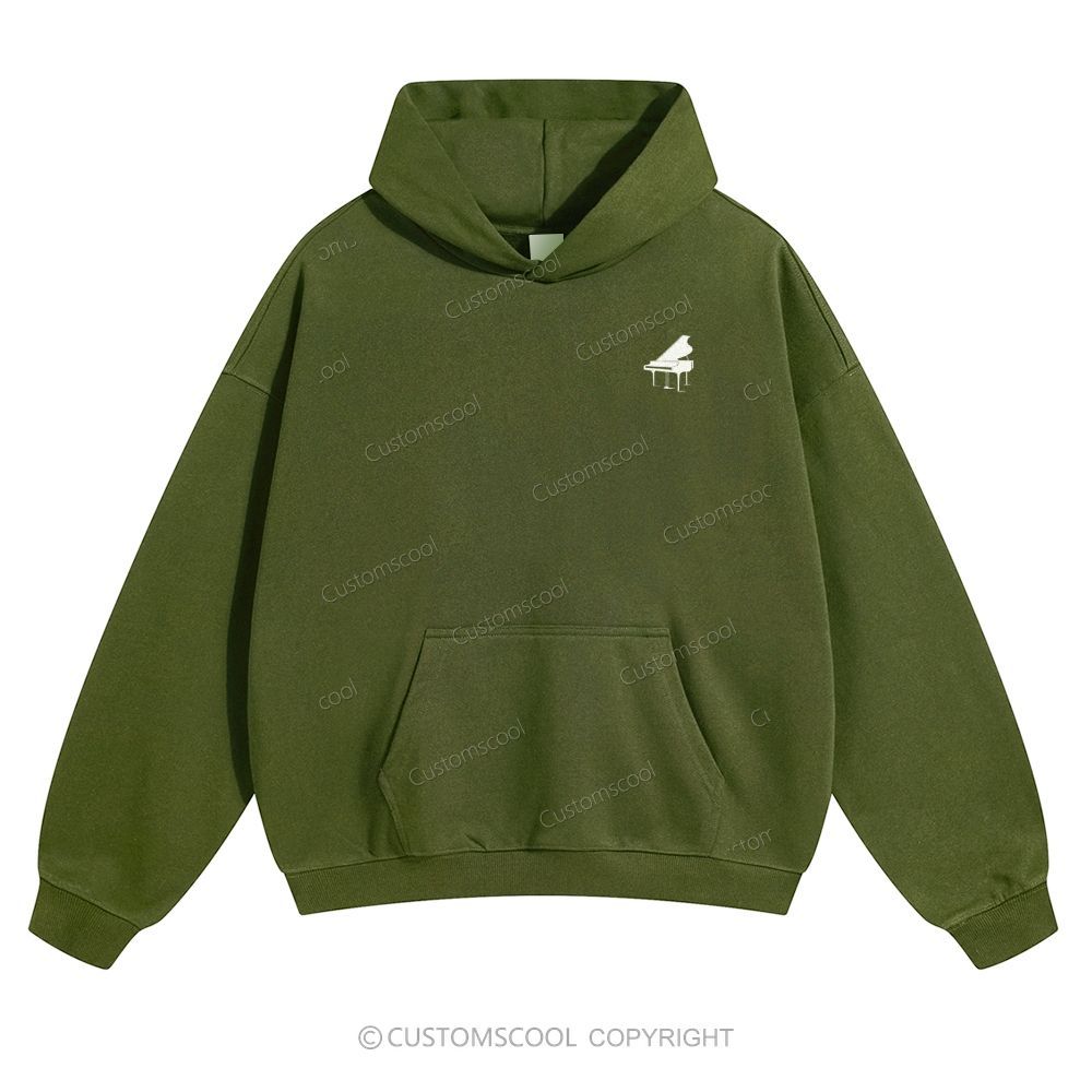 Concert Pianist Solid Color Hoodie Customscool