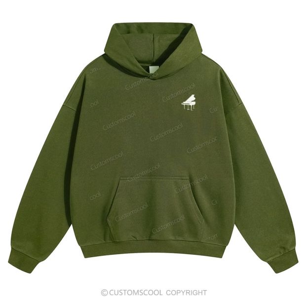 Concert Pianist Solid Color Hoodie Customscool