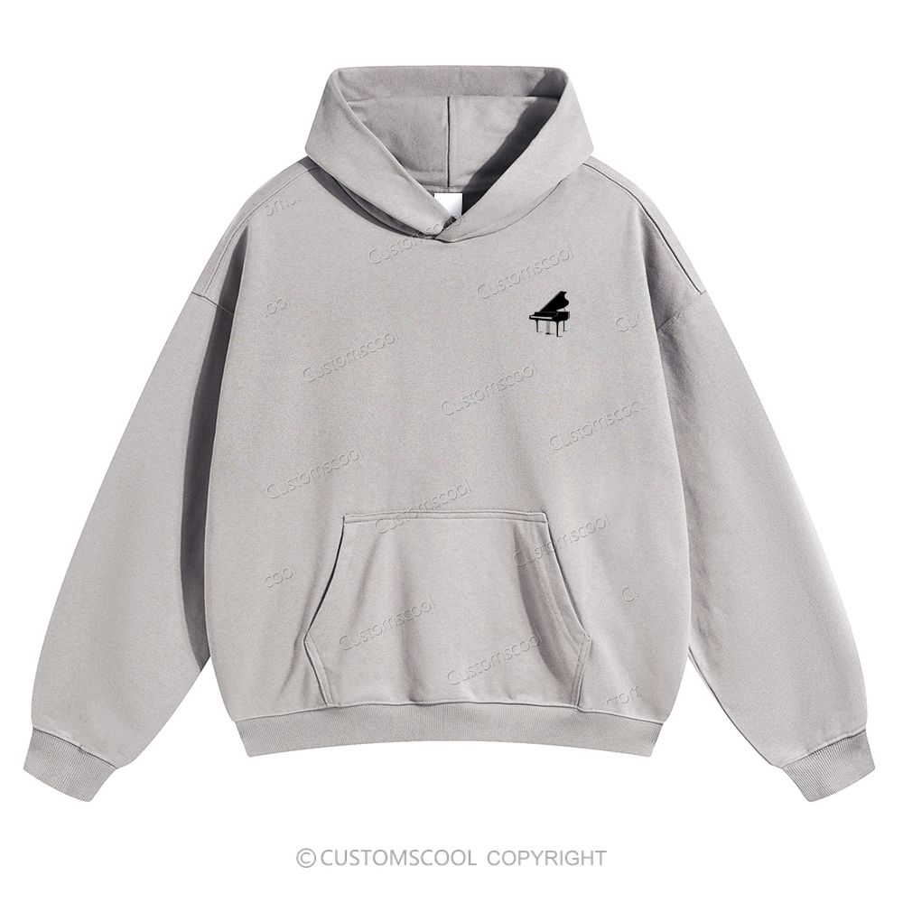 Concert Pianist Solid Color Hoodie Customscool