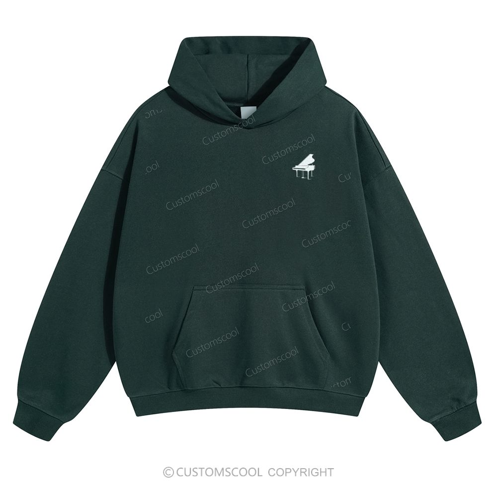 Concert Pianist Solid Color Hoodie Customscool