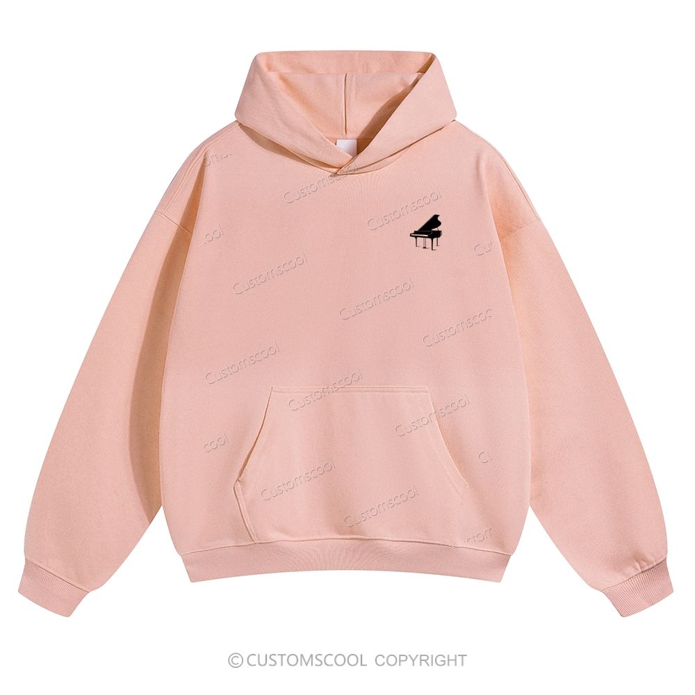 Concert Pianist Solid Color Hoodie Customscool